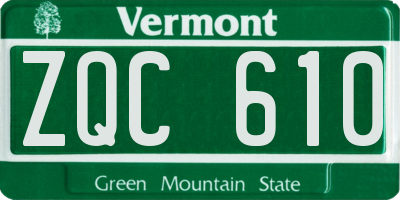 VT license plate ZQC610