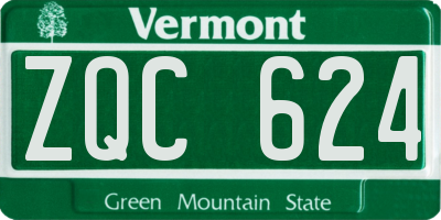 VT license plate ZQC624