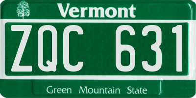 VT license plate ZQC631