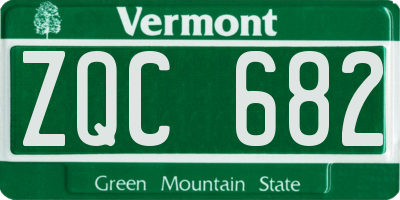 VT license plate ZQC682