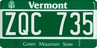 VT license plate ZQC735