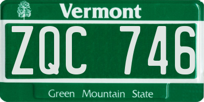 VT license plate ZQC746