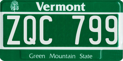 VT license plate ZQC799