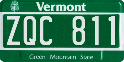 VT license plate ZQC811