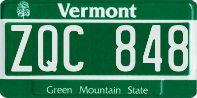 VT license plate ZQC848