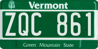 VT license plate ZQC861
