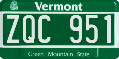VT license plate ZQC951