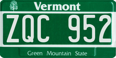 VT license plate ZQC952
