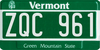 VT license plate ZQC961
