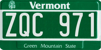 VT license plate ZQC971