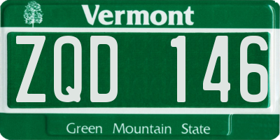 VT license plate ZQD146
