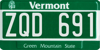 VT license plate ZQD691