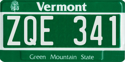 VT license plate ZQE341