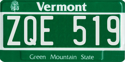 VT license plate ZQE519