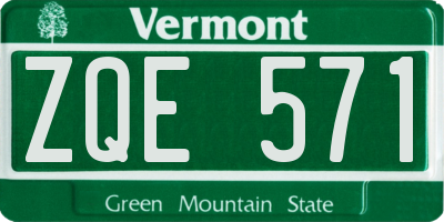 VT license plate ZQE571