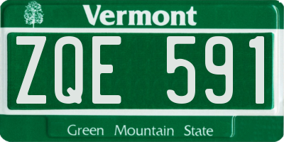 VT license plate ZQE591