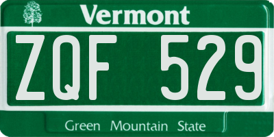 VT license plate ZQF529