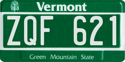 VT license plate ZQF621