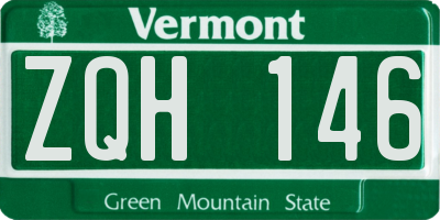 VT license plate ZQH146
