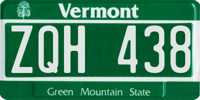 VT license plate ZQH438