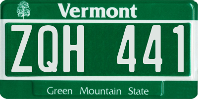 VT license plate ZQH441