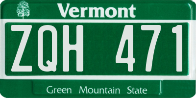 VT license plate ZQH471