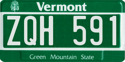 VT license plate ZQH591