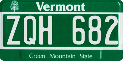 VT license plate ZQH682