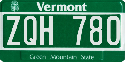 VT license plate ZQH780