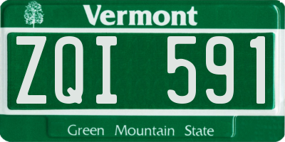 VT license plate ZQI591