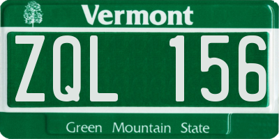 VT license plate ZQL156