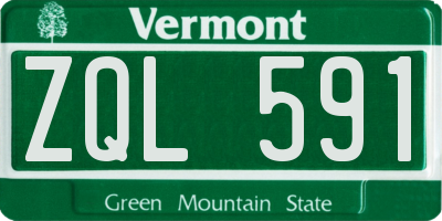 VT license plate ZQL591