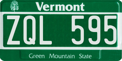 VT license plate ZQL595