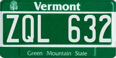 VT license plate ZQL632