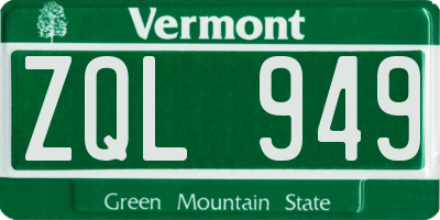 VT license plate ZQL949