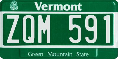 VT license plate ZQM591
