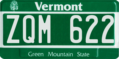 VT license plate ZQM622