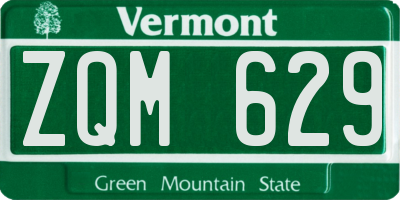 VT license plate ZQM629