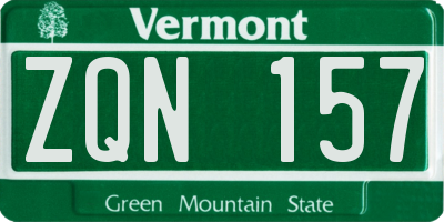 VT license plate ZQN157