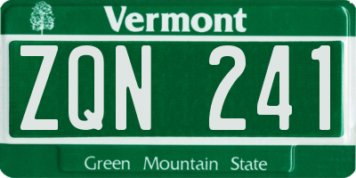 VT license plate ZQN241