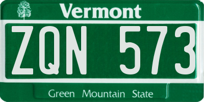 VT license plate ZQN573
