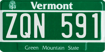 VT license plate ZQN591