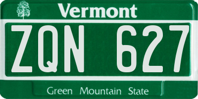 VT license plate ZQN627