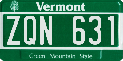 VT license plate ZQN631