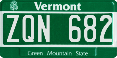 VT license plate ZQN682