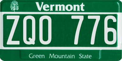 VT license plate ZQO776