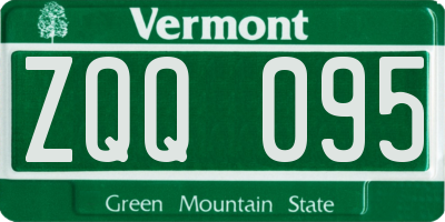 VT license plate ZQQ095