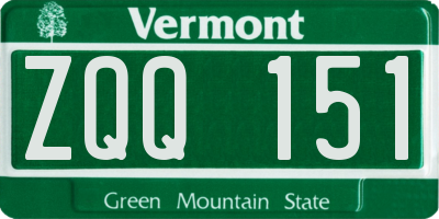 VT license plate ZQQ151