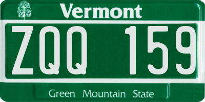 VT license plate ZQQ159