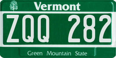 VT license plate ZQQ282